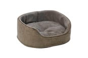 Hunde - Dogman Sherpa Hundeseng Høje Sider Brun Medium 60x48x23cm - 805085