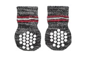 Hunde - Trixie Dog Socks Grey S-M (2 pcs.) non-slip - TX19502