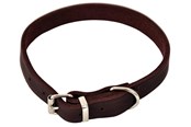 Hunde - Dogman Halsbånd læder 16mmx40cm brun - 122840