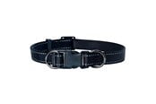 Hunde - Dogman Nylon Hundehalsbånd Iris Sort XL 25mmx38-66cm - 123003
