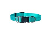 Hunde - Dogman Nylon Hundehalsbånd Iris Turkis Large 20mmx35-60cm - 123014