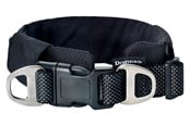 Hunde - Dogman Emmi Polstret Halsbånd Justerbar Sort L (53mm x 50-85cm) - 127003