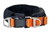 Hunde - Dogman Emmi Polstret Halsbånd Justerbar Orange L (53mm x 50-85cm) - 127009