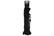 Hunde - Dogman Iris flettet sporline med karabinhage Sort 6,5mm 15m - 224000