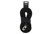 Hunde - Dogman Iris Vævet Sporline med Karabinhage Sort 20mm 15m - 224007