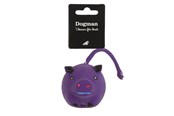 Hunde - Dogman Hundelegetøj Latex Lilla Gris med Piver 21cm - 325014