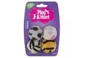 Katte - Dogman Cat Toy Plush Covered Ball 4cm (4-Pack Assorted) - 331209