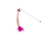 Katte - Dogman Cat Toy Teaser Fuzzy Pink Wand 35cm - 331409