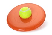 Hunde - Dogman Frisbee med Tennisbold Mix Assorterede Farver 22cm - 333449