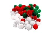 Kreativt Legetøj - Creativ Company Pompoms Christmas 48pcs. - 51881