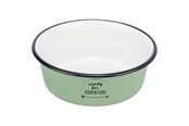 Hunde - Trixie Bowl enamel/stainless steel 0.3 l/ø 12 cm green - TX25211