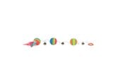 Katte - Trixie Rainbow Balls on an Elastic Band ø 3.5 × 80 cm - TX4133