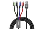 USB kabel - Baseus Fast USB Cable 4in1 2xUSB-C / Lightning / Micro 3.5A 1.2m - Black - CA1T4-B01