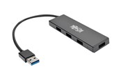 USB hub - Tripp Lite 4-Port Portable Slim USB 3.0 Superspeed Hub w/ Built In Cable - hub - 4 ports USB hub - 4 ports - Sort - U360-004-SLIM