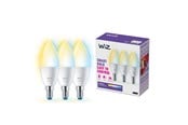 Smart Home - WiZ Tunable C37 E14 Smart Kertepære 3-pak - Dæmpbart varmt til koldt hvidt LED-lys - 929002448733