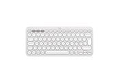 Tastatur - Logitech Pebble Keys 2 K380s Wireless Keyboard - Tonal Off-White - Tastatur - Nordisk - Hvid - 920-011880