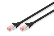 Netværkskabel - DIGITUS CAT 6 S-FTP Patch Cord - 3m - Sort - 3m - DK-1644-030/BL