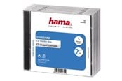 Lagringstilbehør - Hama Standard CD Double Jewel Case pack of 5 transparent/black - 44745