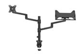 Vægbeslag, AV-Beslag & AV-Møbler - Neomounts DS20-425BL2 mounting kit - full-motion adjustable arm - for LCD display / notebook - black - Maks - Maks størrelse 17"-27" (LCD display) / 11.6"-17.3" (notebook) - DS20-425BL2