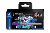 Skrive- og Tegneværktøjer - Staedtler Brush Pen Pigment Blå&Violet 6 Stk - 371 C6-2