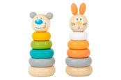 Babylegetøj - Small Foot - Wooden Stacking Tower Animal Pastel - 11714