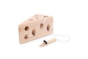 Babylegetøj - Small Foot - Cheese and Mouse Wooden Threading Gam - 11053