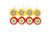 Udendørsleg - Small Foot - Wooden Yo-Yo Yellow and Red Set of 8 - 2935