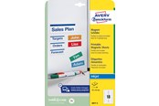 Papir, Fotopapir og Etiketter - Avery Magnetskilte, 78 x 28 mm, 90 Etiketter, Hvid - J8871-5