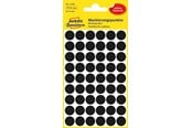 Papir, Fotopapir og Etiketter - Avery Prikmærkater, Ø 12 mm, 270 Etiketter, Sort - 3140