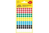 Papir, Fotopapir og Etiketter - Avery Prikmærkater, Ø 8 mm, 416 Etiketter, Assorterede farver - 3090