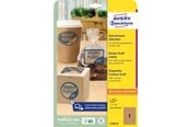 Papir, Fotopapir og Etiketter - Avery Brune etiketter af kraftpapir, 210 x 297 mm, 25 Etiketter, Brun - L7109-25