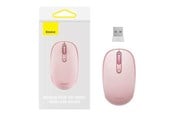 Mus - Baseus Wireless mouse F01B Tri-mode 2.4G BT5.0 1600 DPI (pink) - 3 knapper - Pink - B01055503413-00