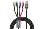 USB kabel - Baseus Fast USB cable 4in1 USB-C / 2x Lightning / Micro 3.5A 1.2m - black - CA1T4-A01