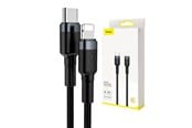 USB kabel - Baseus Cafule Cable Type-C to iP PD 18W 1m Gray+Black - CATLKLF-G1
