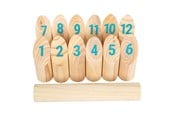 Udendørsleg - Small Foot Wooden Kubb with Numbers Throwing Game in Bag 13dlg. - 12402