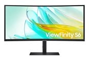 Skærm - 34" Samsung ViewFinity S6 - 3440x1440 (UWQHD) - 100Hz - VA - 90W USB-C - Curved - LS34C652UAUXEN