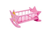 Dukke, bamse og udstyr - Small Foot - Wooden Doll Bed Star Pink - 2865