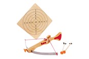 Legetøjsvåben - Small Foot - Wooden Sports Crossbow with Target Board 4 pcs. - 5035