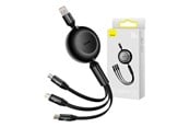 USB hub - Baseus Bright Mirror 3 USB 3-in-1 cable for micro USB / USB-C / Lightning 66W / 2A 1.1m (Black) USB hub - USB 2.0 - Sort - CAMJ010101