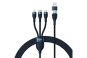 USB kabel - Baseus 3in1 USB cable  Flash Series 2 USB-C + micro USB + Lightning 100W 1.2m (blue) - CASS030103