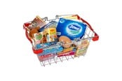 Rolleleg - Small Foot - Play Food in Metal Shopping Basket 2 - 9559