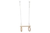 Udendørsleg - Small Foot - Wooden Trapeze with Gymnastic Rings - 11909
