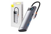 USB hub - Baseus Hub-adapter 7-i-1 USB-C til 2x USB 3.0 + HDMI + USB-C PD USB hub - USB 3.0 - 7 ports - Grå - WKWG020113