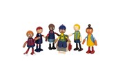 Figur - Small Foot - Wooden Dollhouse Family with Wheelchair 6pcs. - 12396