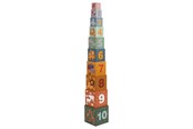Babylegetøj - Small Foot - Stacking Blocks Safari Cardboard 10 pcs. - 11957