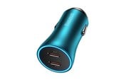 Mobil - Adaptere & Opladere - Baseus Golden Contactor Pro car charger 2x USB-C 40W (blue) - CGJP000003