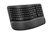 Tastatur - Logitech Wave Keys for Business - Graphite - ND - Ergonomisk tastatur - Nordisk - Sort - 920-012332