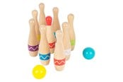 Udendørsleg - Small Foot - Wooden Bowling Game with Zigzag Pattern 11 pcs. - 11912
