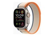 Smartwatch, Sportsur & Aktivitetstracker - Apple Watch Ultra 2 GPS + Cellular 49mm - Titanium Case with Orange/Beige Trail Loop - M/L - MRF23DH/A