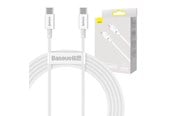 USB kabel - Baseus Superior Series Cable USB-C to USB-C 100W 2m (white) - CATYS-C02